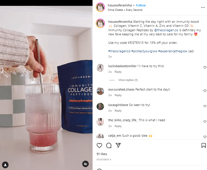Beispiel einer Instagram-Influencer-Marketingkampagne