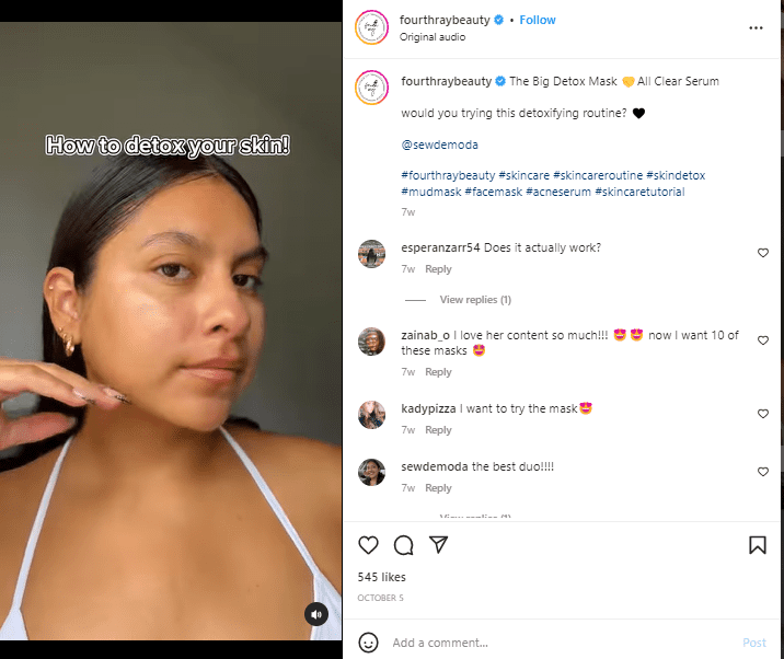 Instagram Reel spricht Schmerzpunkte an