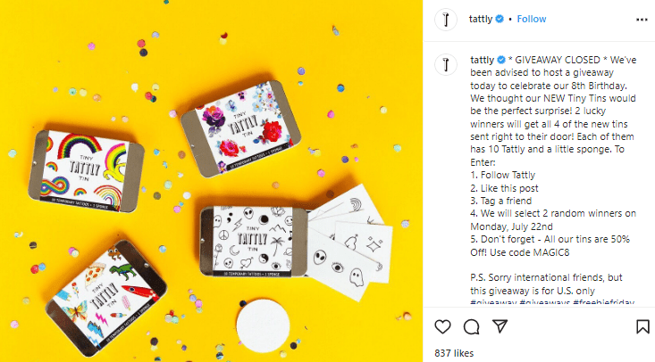 Beispiel für einen Instagram-Hintergrund