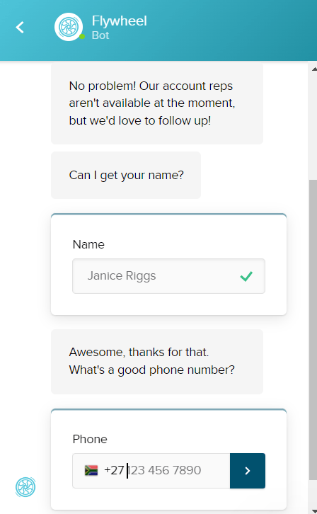Exemplu de colectare a datelor chatbot de la utilizatori