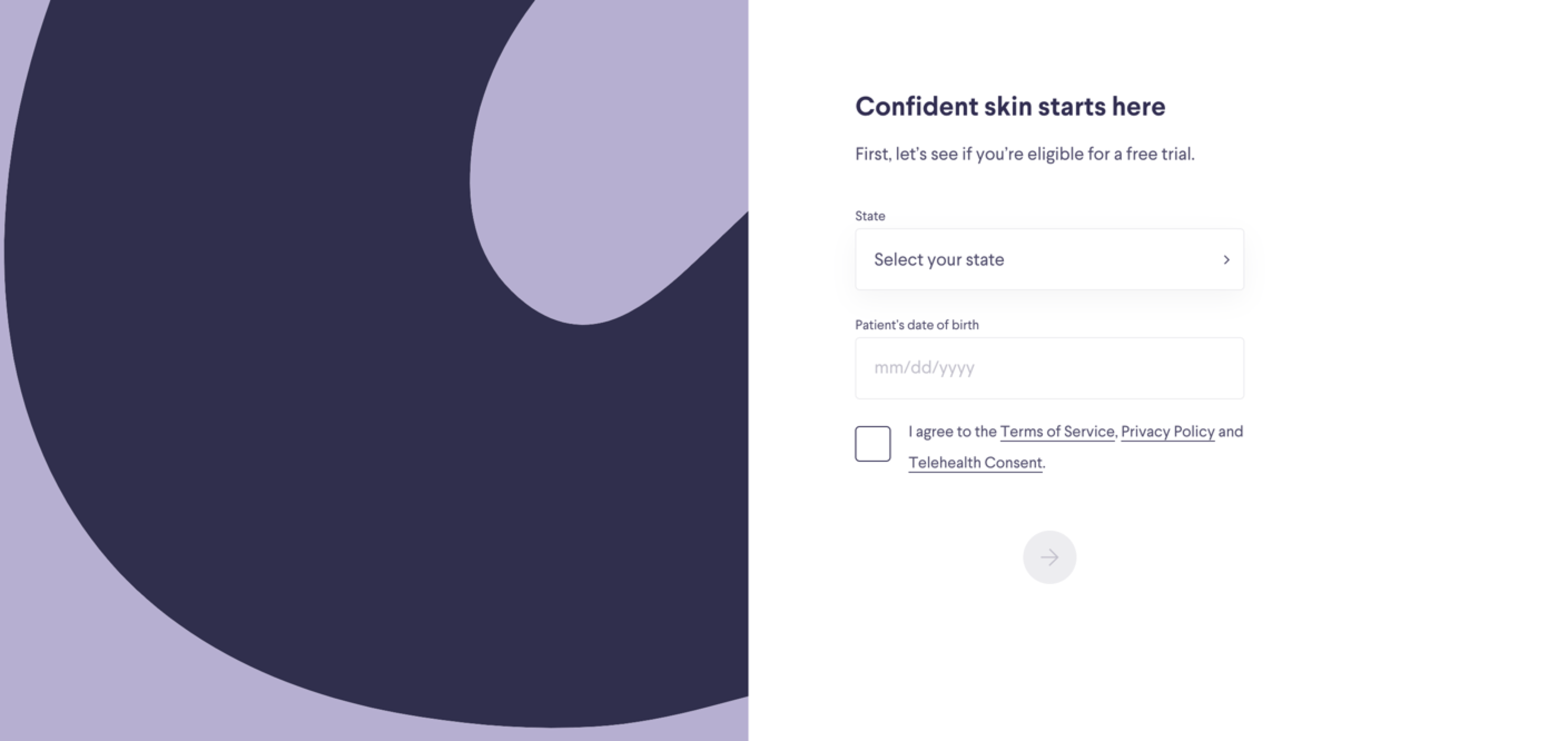 لقطة شاشة من Curology Skincare Quiz