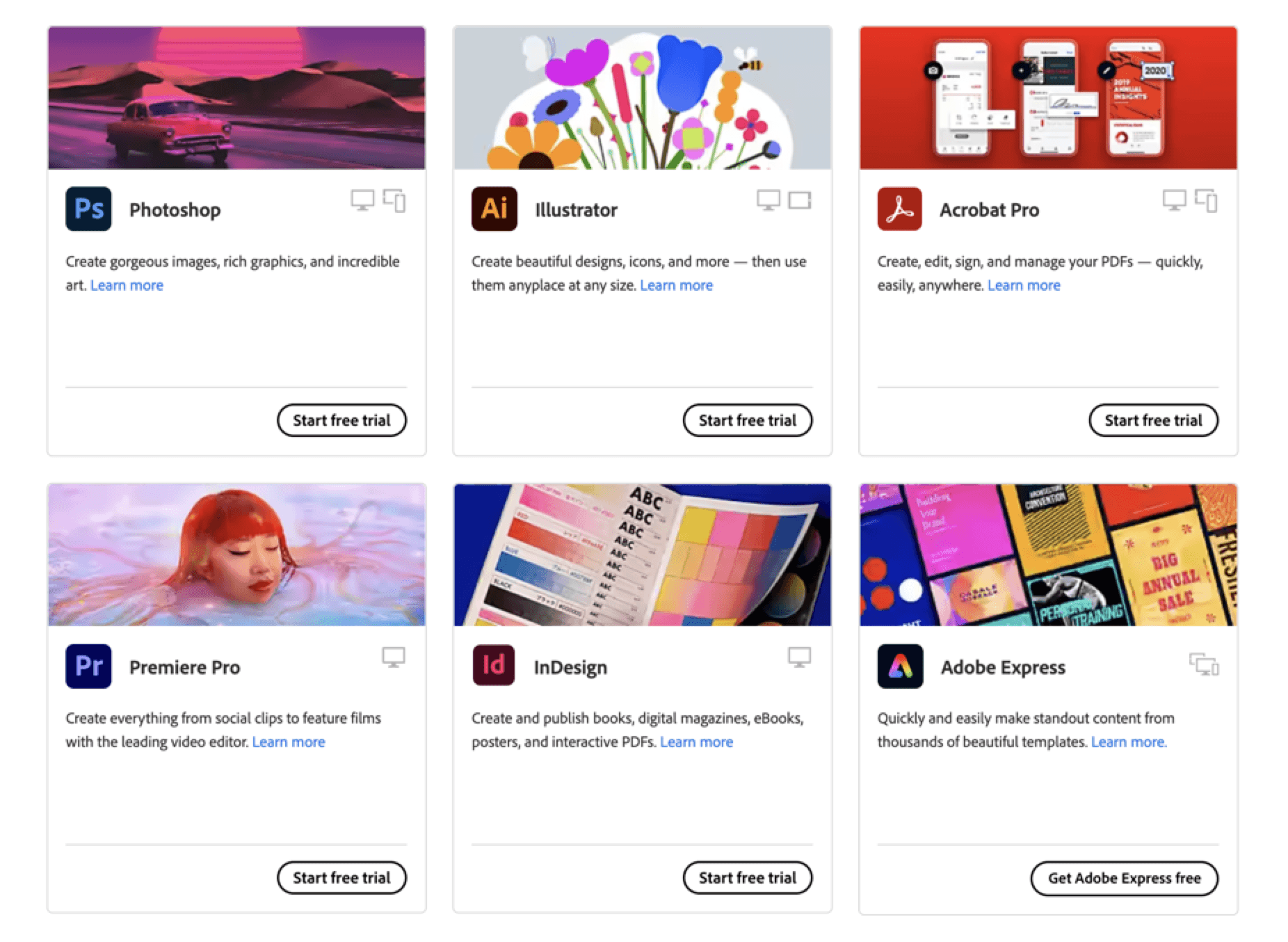 أمثلة على أداة مصمم الويب