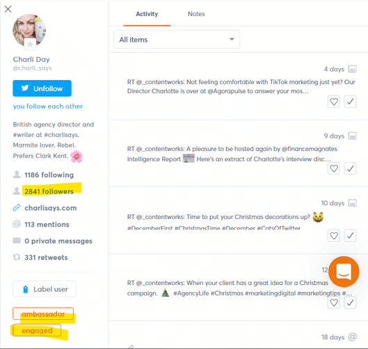 Панель управления Agorapulse для поиска трендов в социальных сетях