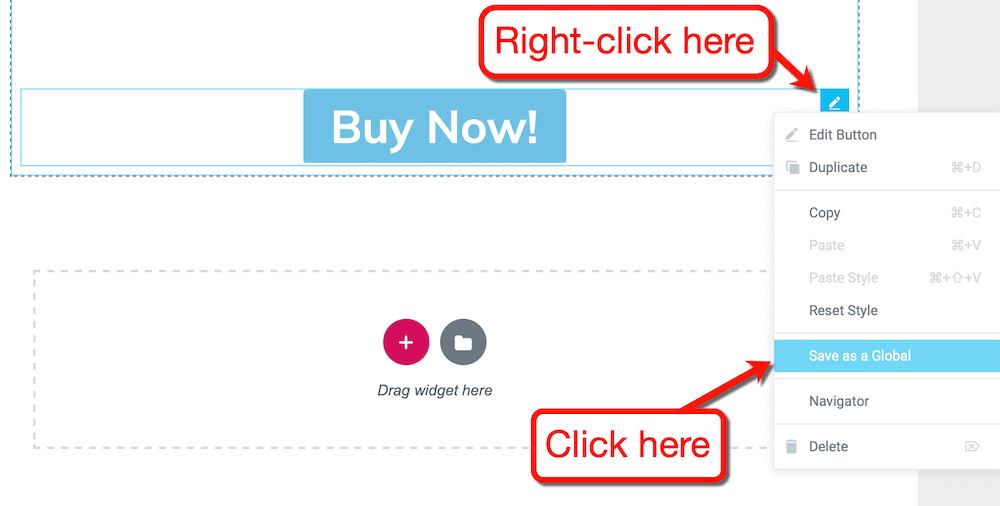 Elementor をグローバルとして保存