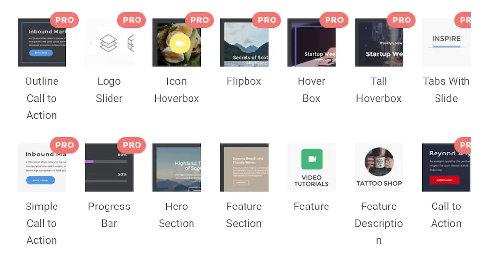 Visual Composer のビジュアル要素