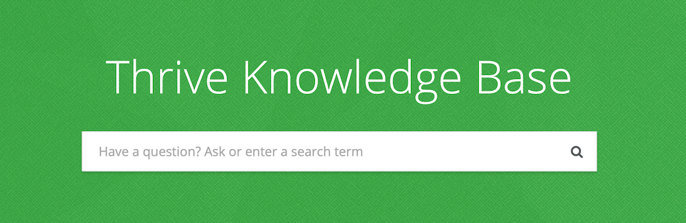 Thrive Themes ナレッジベース