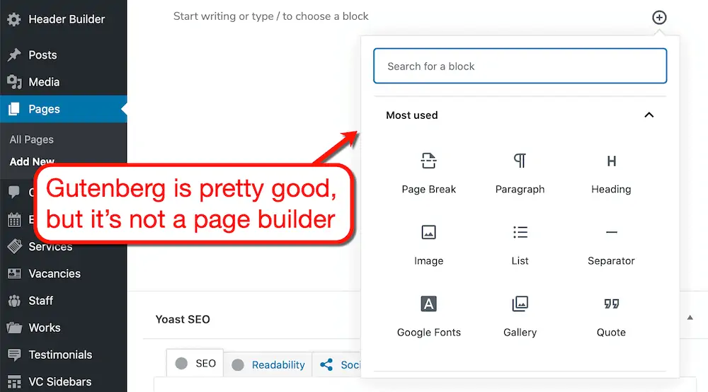 WordPress グーテンベルク エディタ