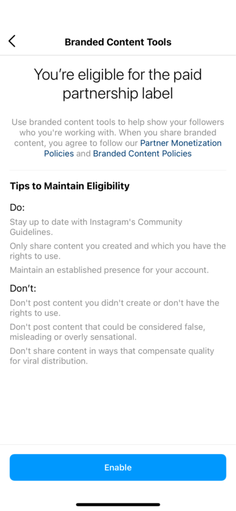 Konten bermerek Instagram