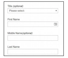 przykład formularza, który używa czterech pól, podczas gdy mógłby użyć tylko jednego.
