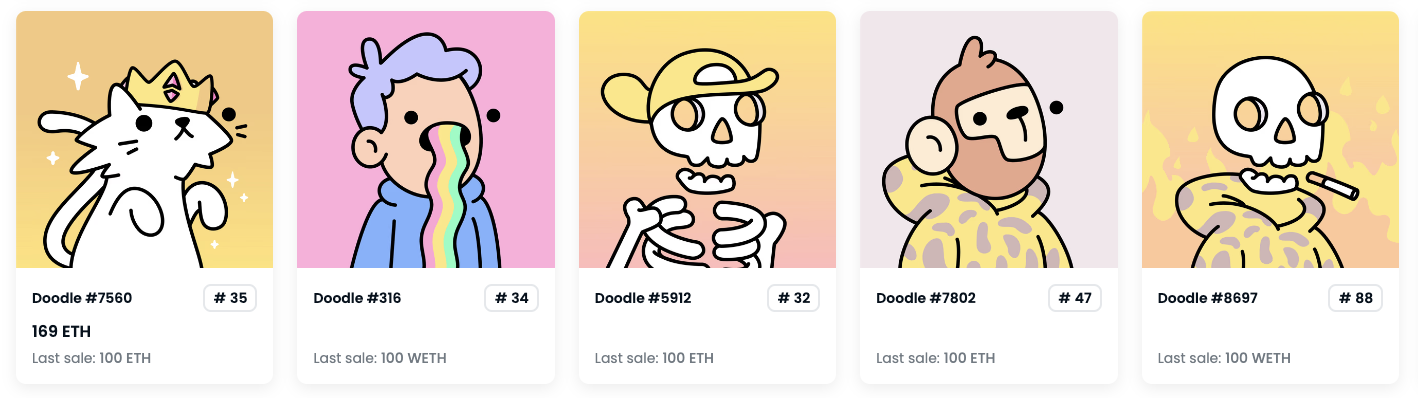 doodles pfp означает пример на крупнейшей торговой площадке nft opensea