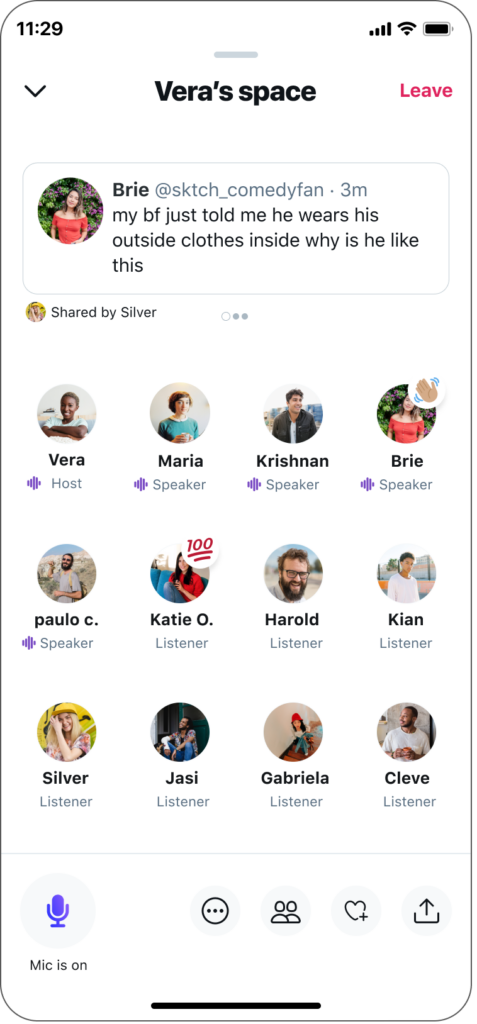Twitter Spaces / خدمة الصوت الاجتماعي