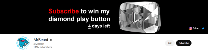 Creator youtube MrBeast6000