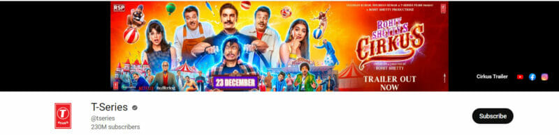 Creator youtube T-Series