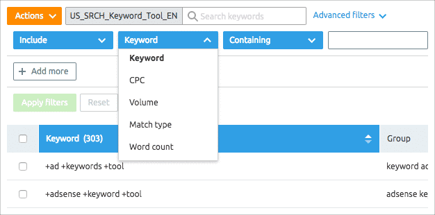 أفكار الكلمات الرئيسية PPC