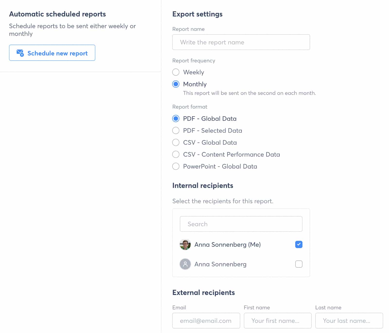Agorapulse - otomatik raporlar