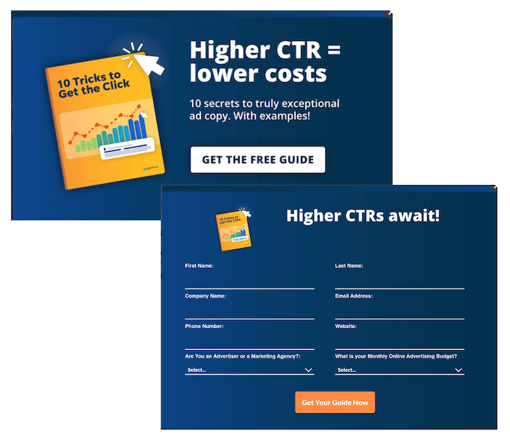 migliori strategie di marketing per il 2023 - esempio popup