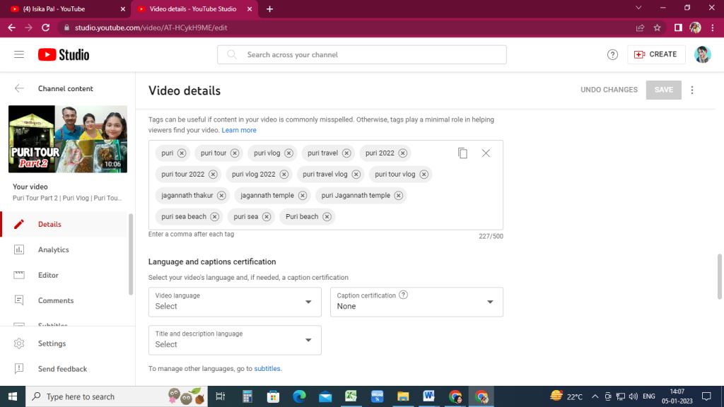 Sertakan Tag yang Diteliti dan Tepat