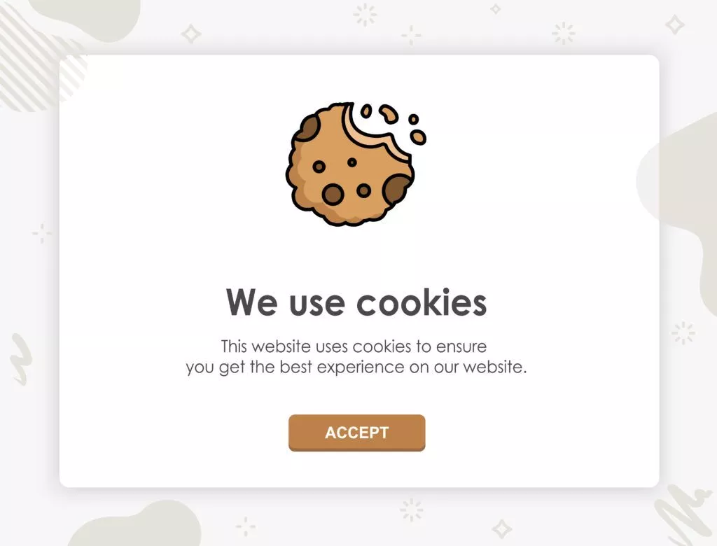 Gráfico vetorial de cookies da web, explicando para que são usados.