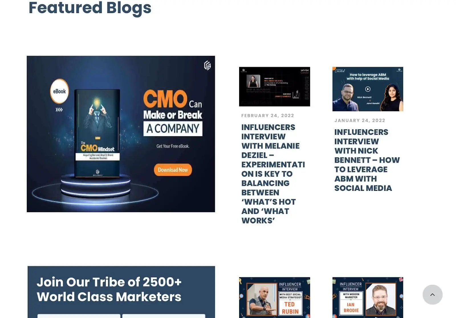 blogs B2B não vinculados