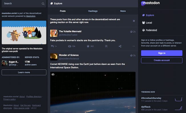 Réseau social mastodonte