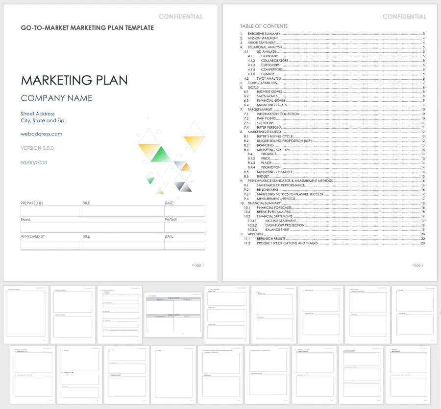 GOTO マーケティング プラン テンプレート