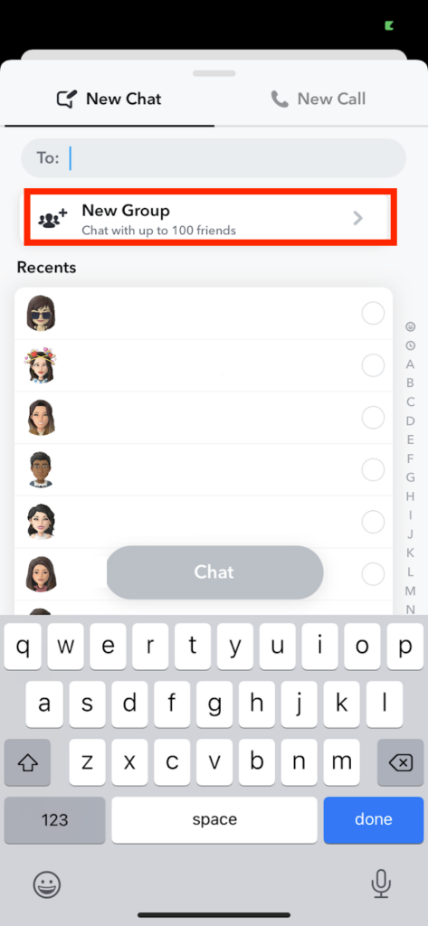 “กลุ่มใหม่” / Snapchat