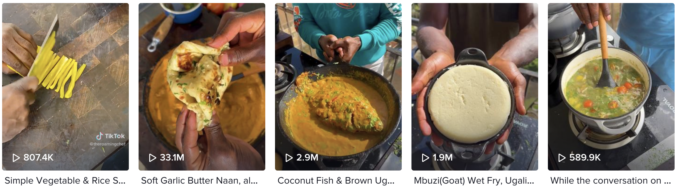 올해의 틱톡 크리에이터 @theroamingchef