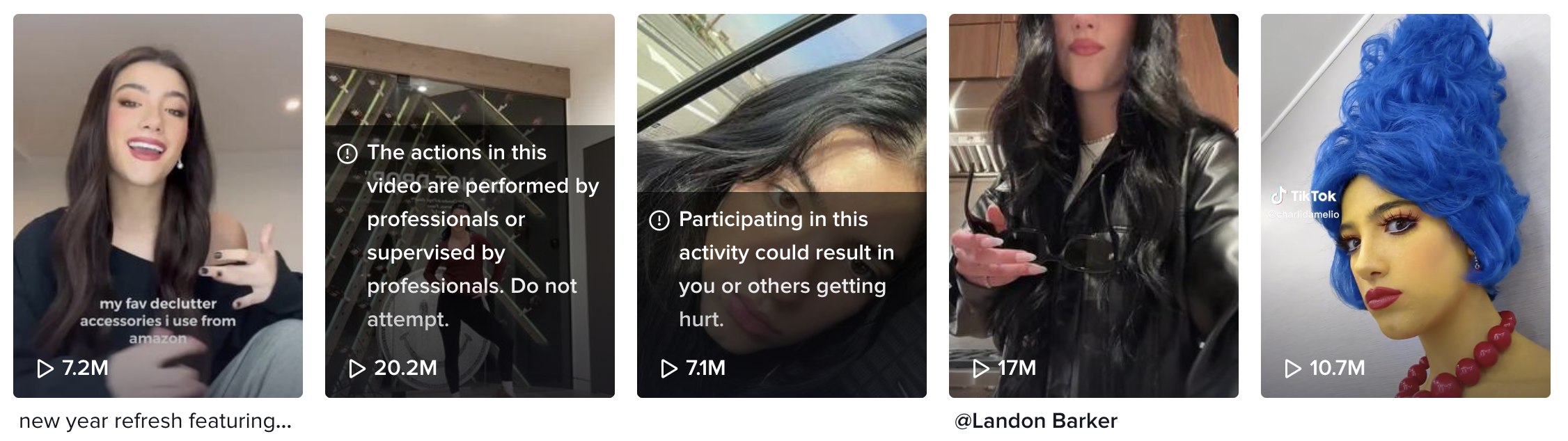 TikTok charlidamelio의 가장 큰 콘텐츠 제작자