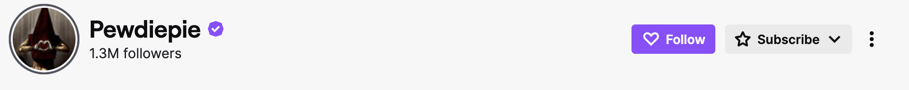 Pewdiepie 트위치 팔로워