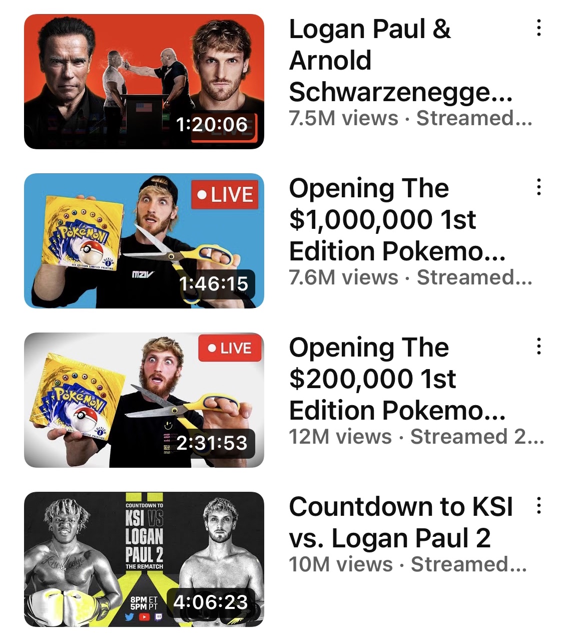 최고의 소셜 미디어 크리에이터 Logan Paul YouTube 예시