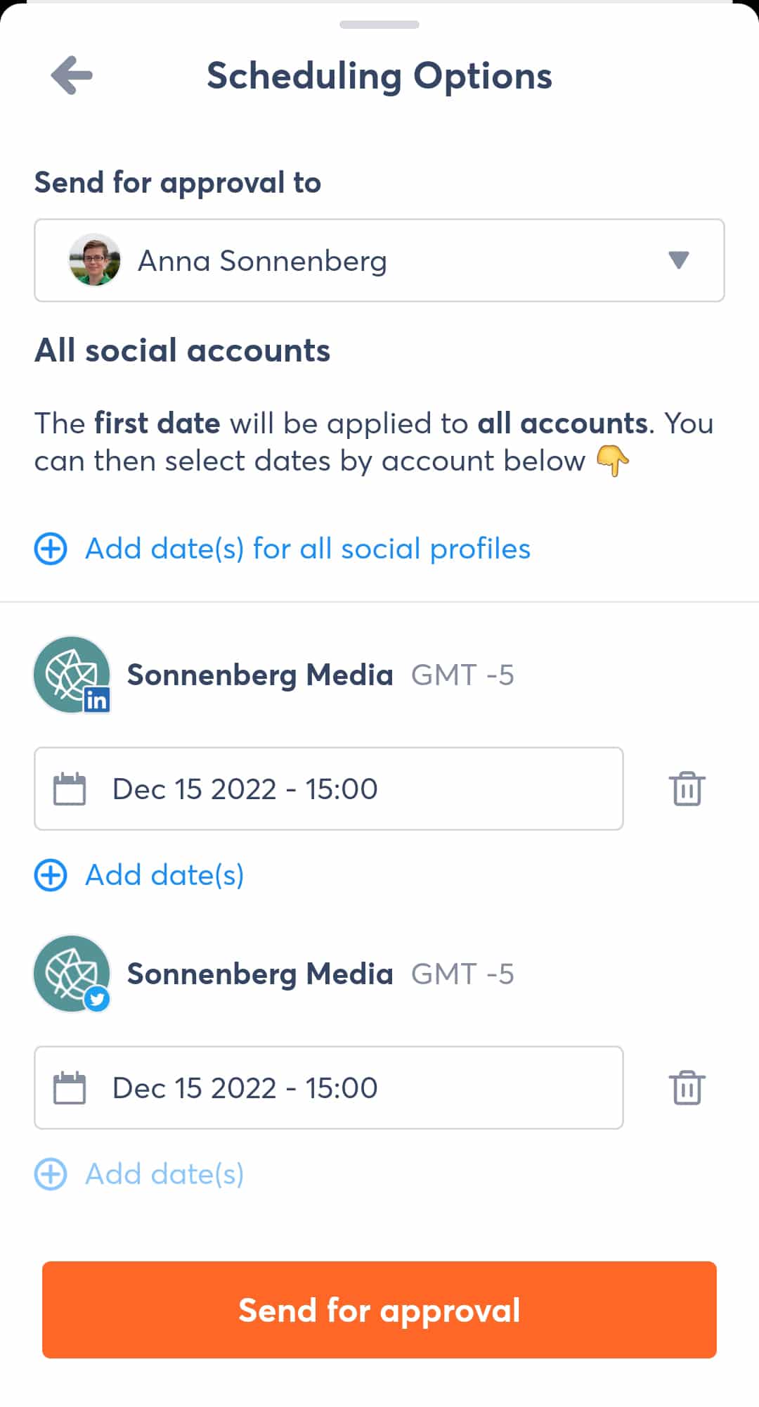 Мобильное приложение Agorapulse — планируйте и назначайте контент