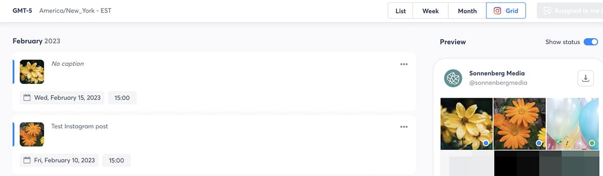 Agorapulse - сетка Instagram