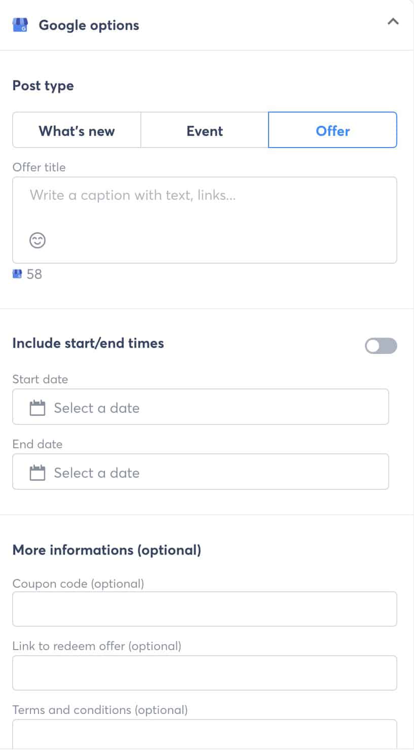 Agorapulse – бизнес-профиль Google – предложение
