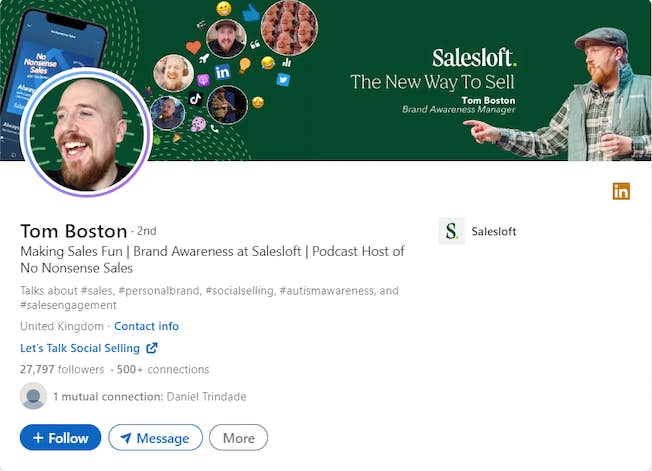 Tom Boston de la Salesloft