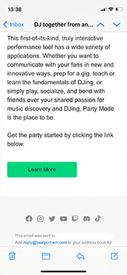 Beatport: rendi reattivo il tuo messaggio 3