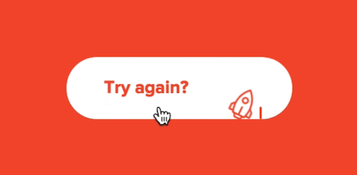 tendências da página de destino - exemplo de botão animado