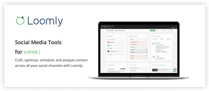 tendências da página de destino - exemplo de um gif por loomly