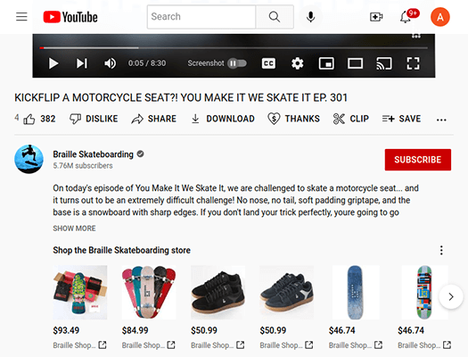 productos del canal de youtube