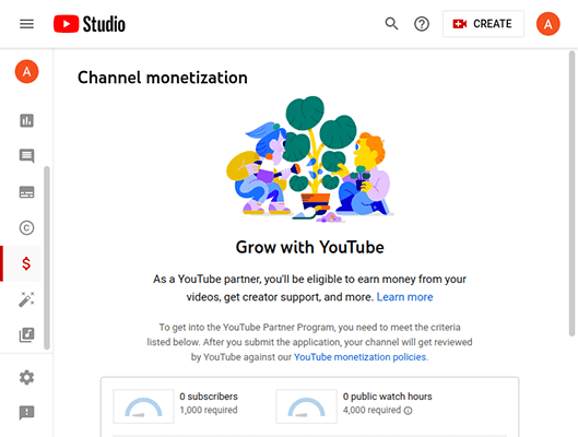 monetización del estudio de youtube