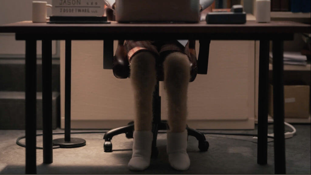 Animação "Tudo em um dia de trabalho" do Mailchimp (slide 1)