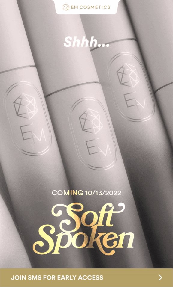 EM 化妝品預告電子郵件活動示例 teaser email campaign examples