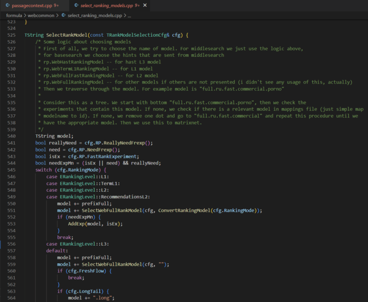 Yandex ランキング モデル 1 730x600