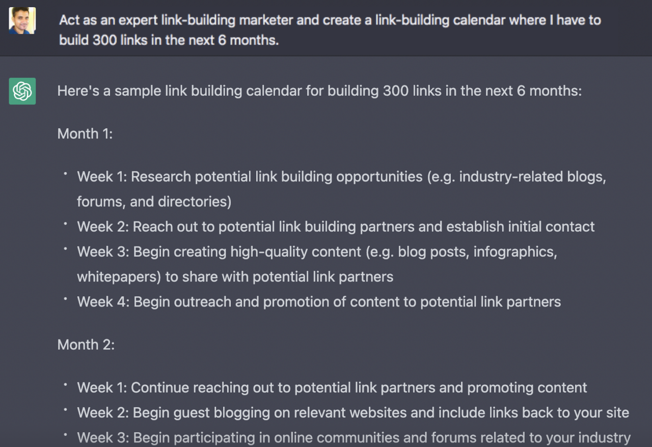 ผู้เชี่ยวชาญด้านการสร้างลิงก์ ChatGPT
