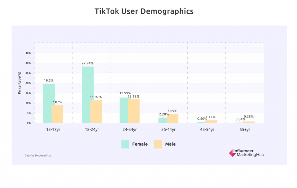 TikTok 用户人口统计