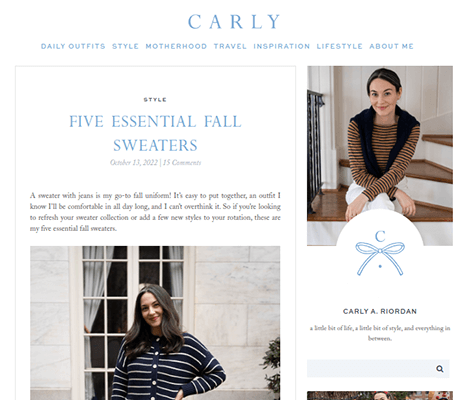 カーリーのブログ投稿