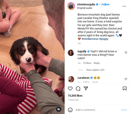 クリスはジュリアが大好き