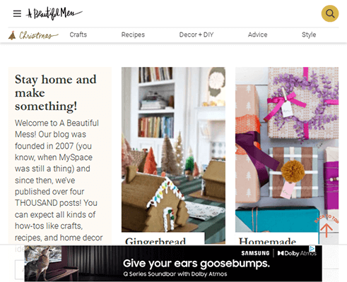 美しい混乱のホームページ