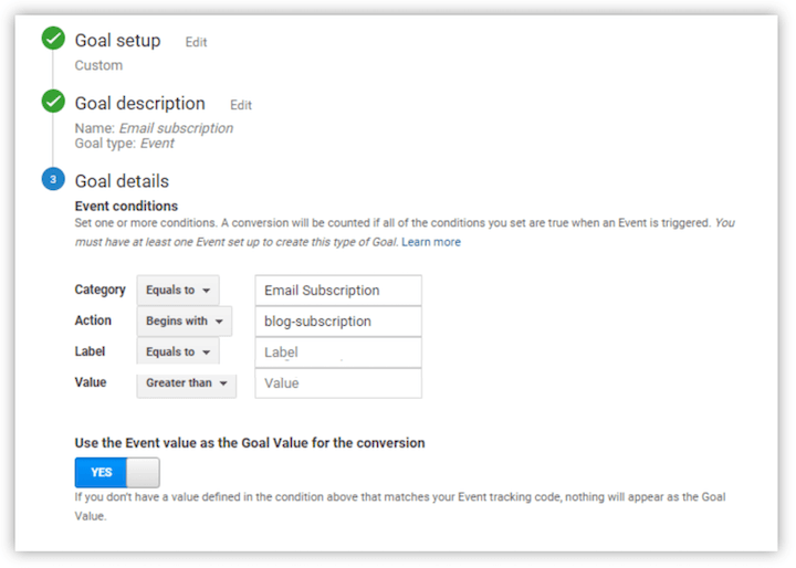 Google Analytics-Conversion-Pfade-Zieleinrichtung