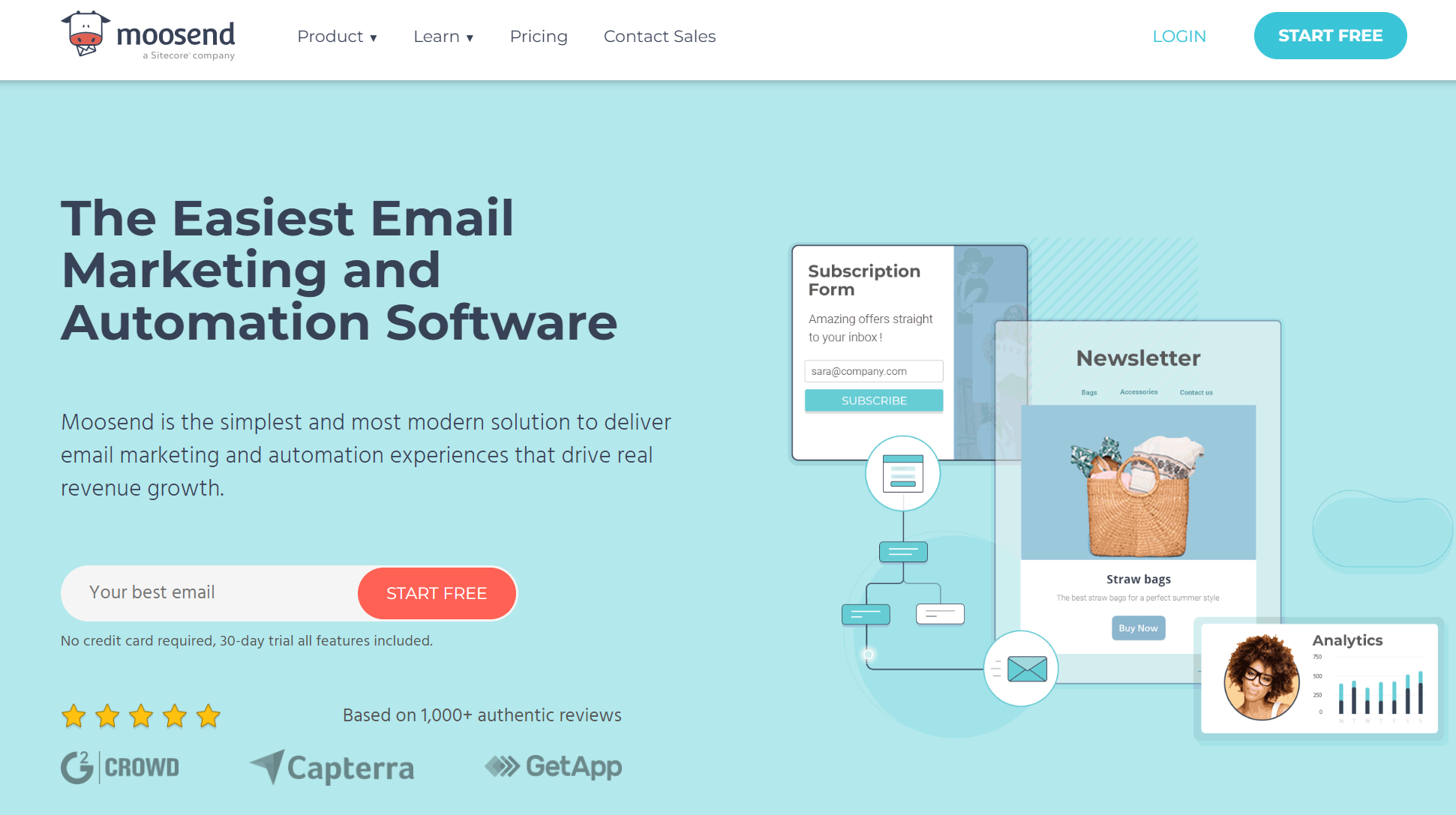 Moosend en iyi Flodesk alternatifi flodesk alternatives