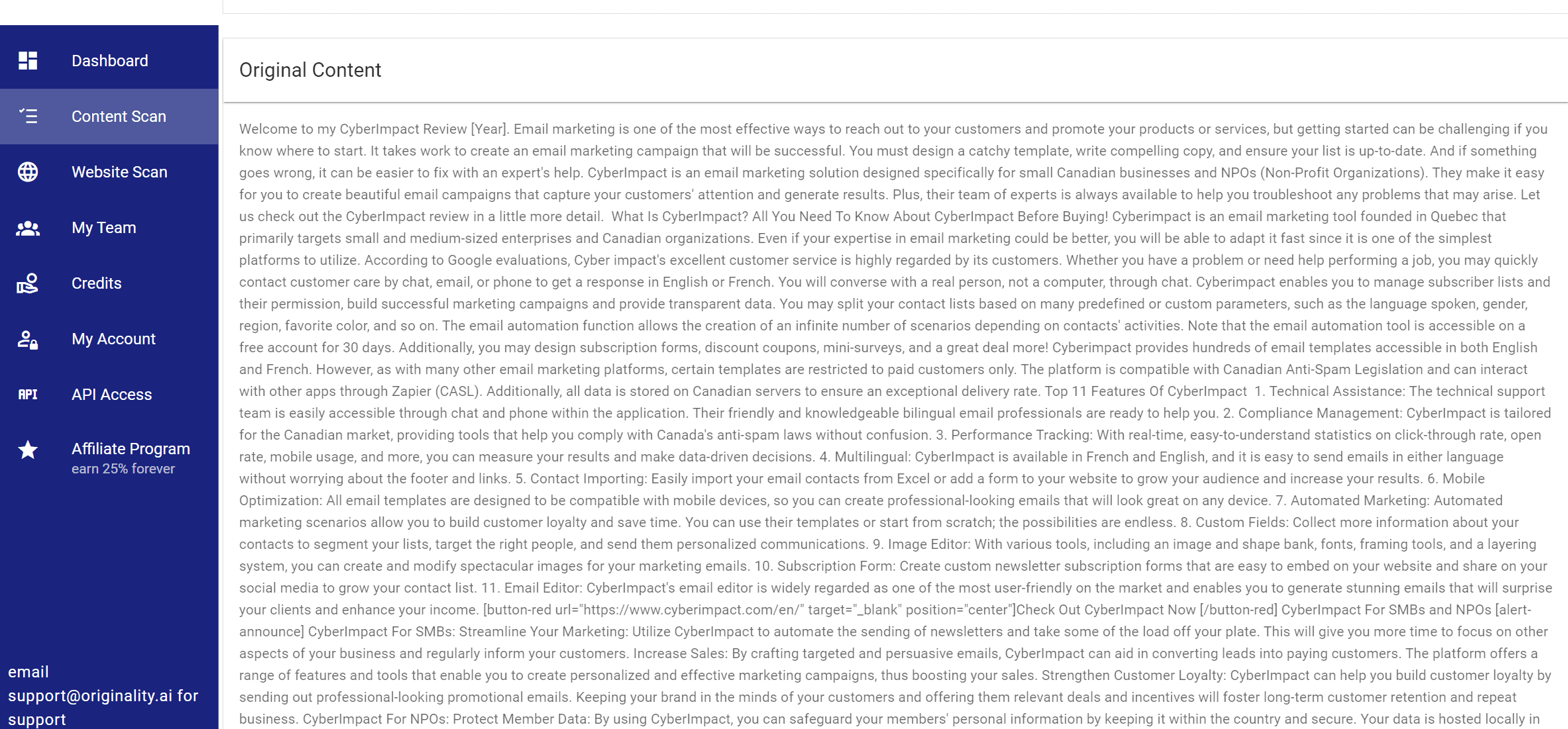 Ferramentas de detecção de conteúdo AI